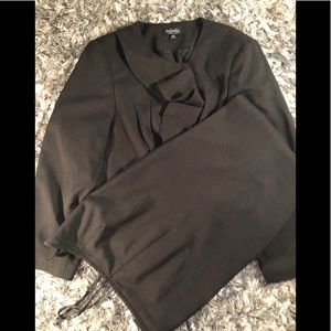 Grey Ruffle Pant Suit